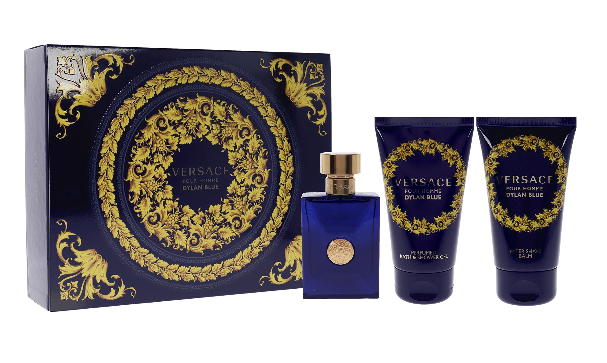 Versace Dylan Blue 3 Pc Gift Set-Thefragrancemart.com