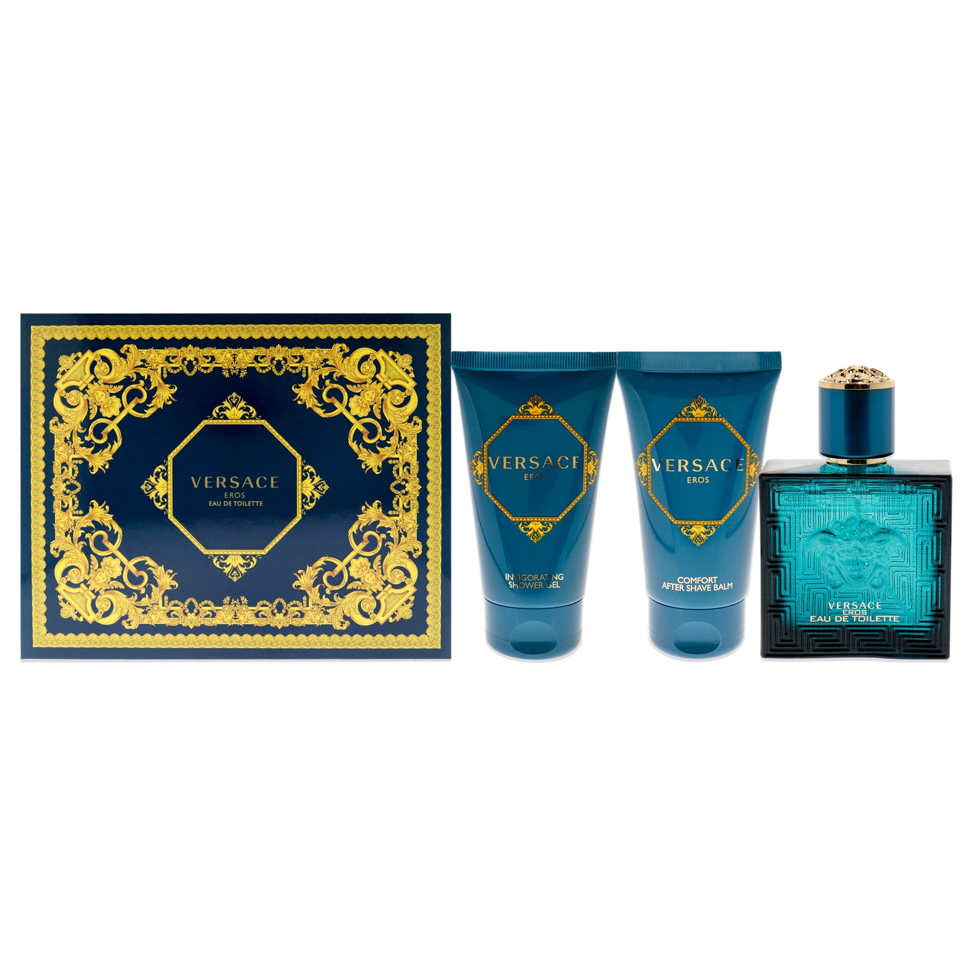 Versace Eros 3 Pc Gift Set-Thefragrancemart.com