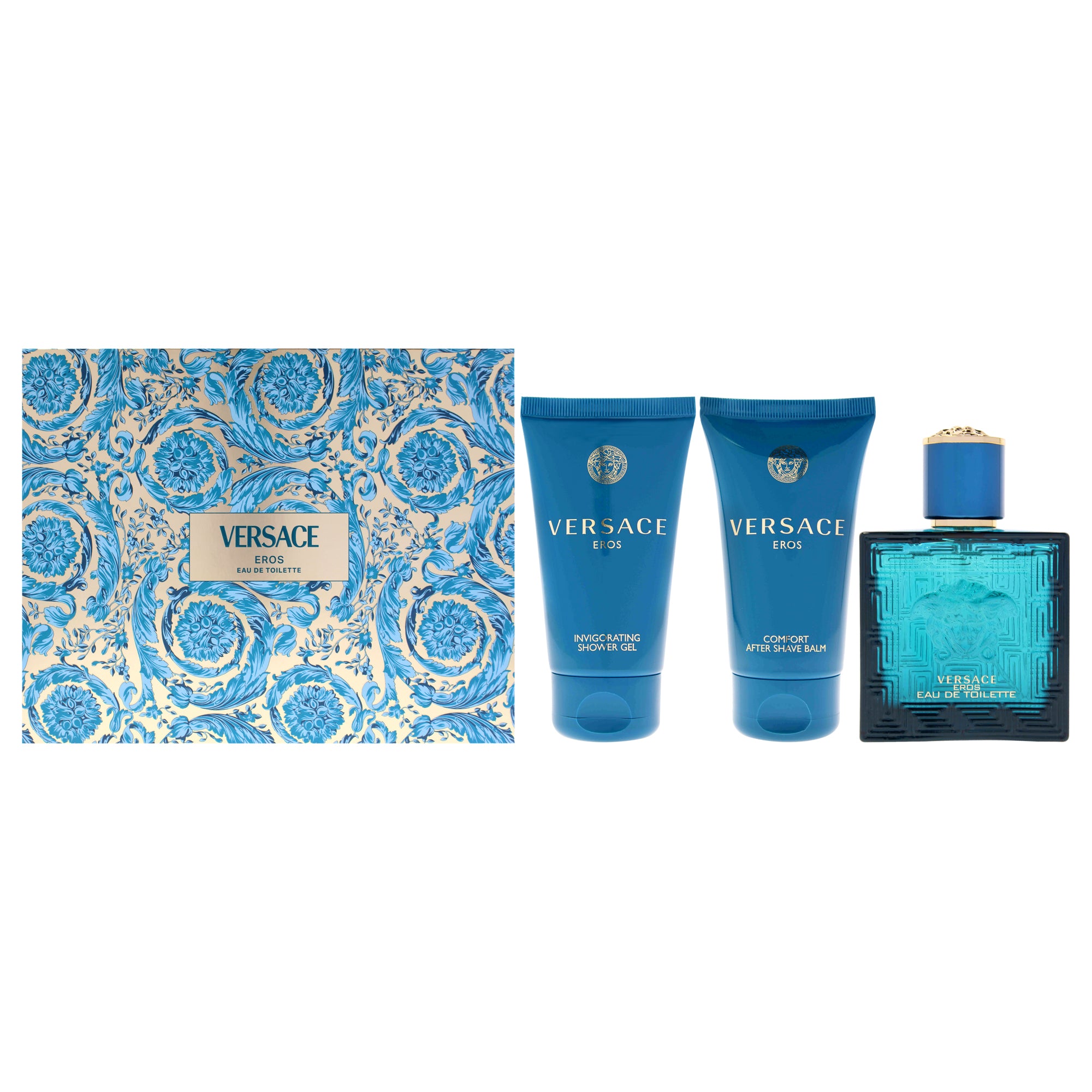 Versace Eros 3 Pc Gift Set-Thefragrancemart.com