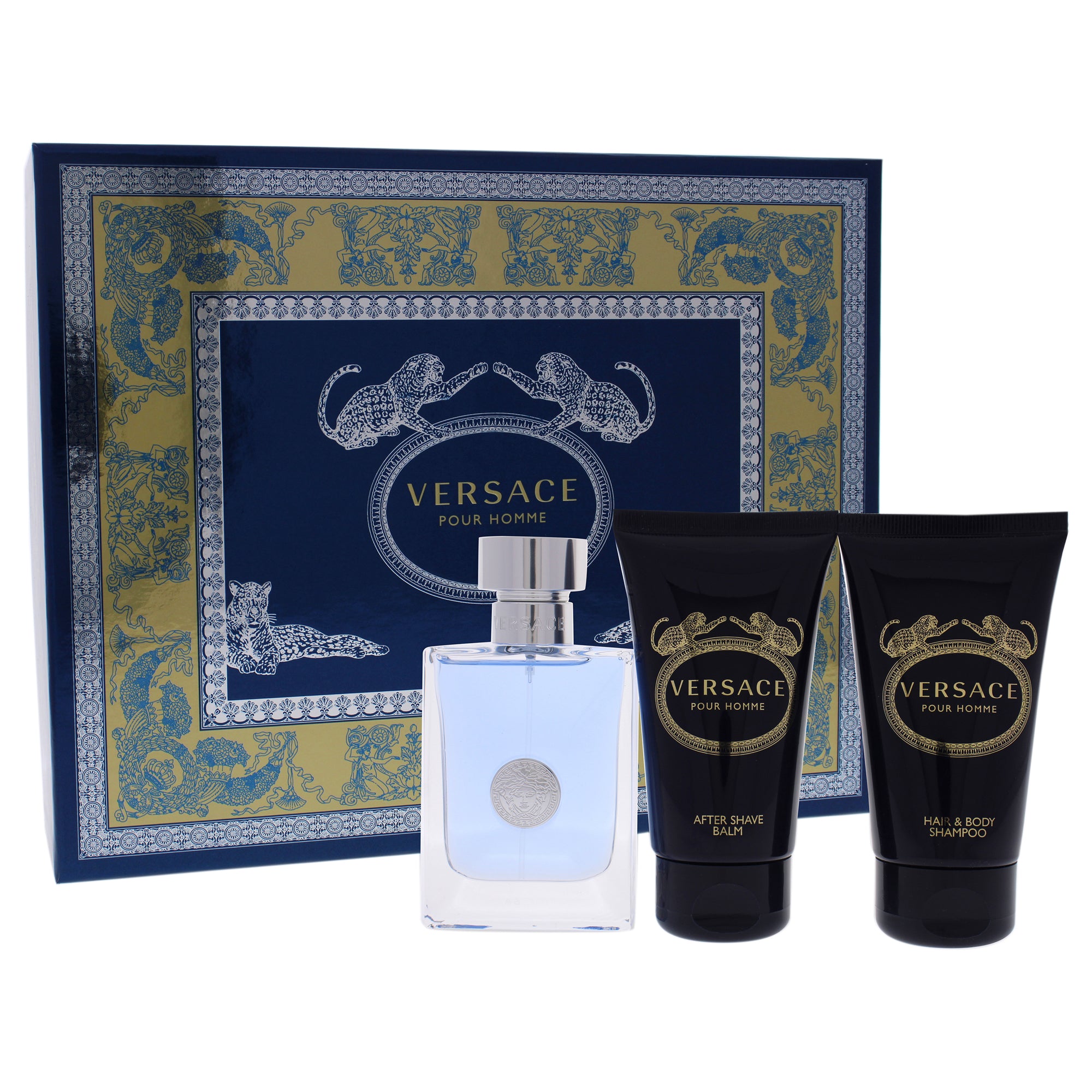 Versace Pour Homme 3 Pc Gift Set-Thefragrancemart.com
