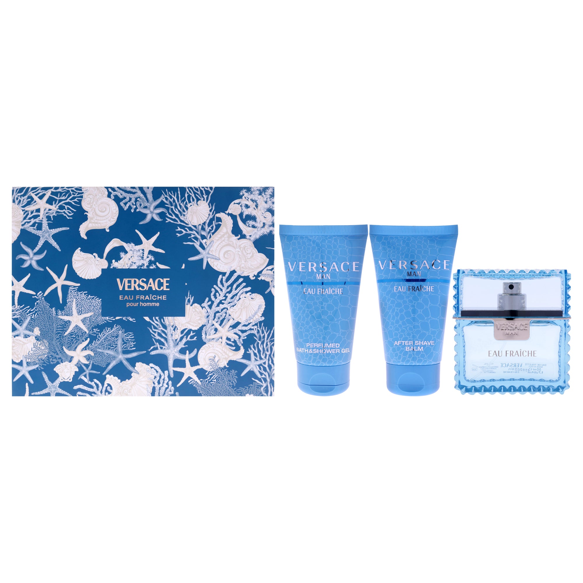 Versace Pour Homme 3 Pc Gift Set-Thefragrancemart.com