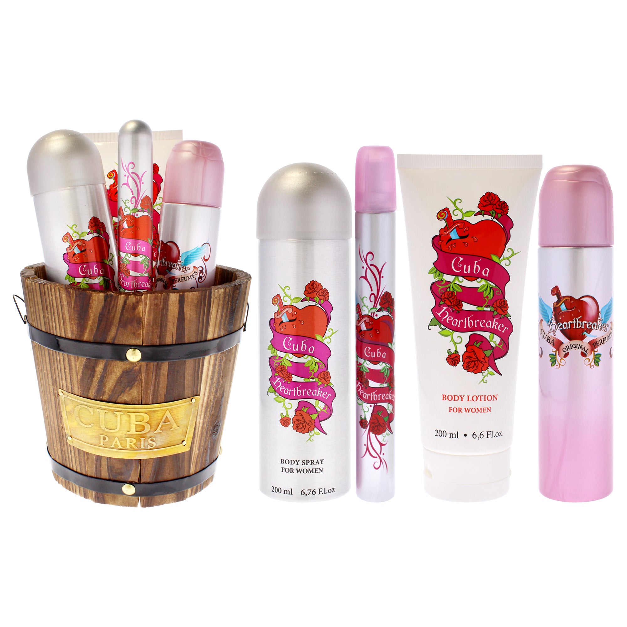 Cuba Heartbreaker 4 Pc Gift Set-Thefragrancemart.com