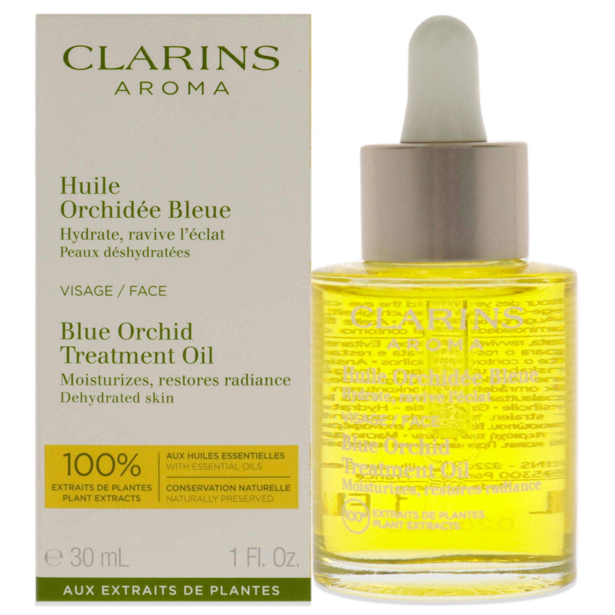 Clarins Blue Orchid Face Treatment Oil - Dehydrated Skin -Thefragrancemart.com