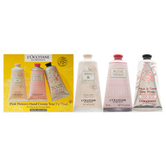LOccitane Pink Flowers Hand Cream Trio -Thefragrancemart.com