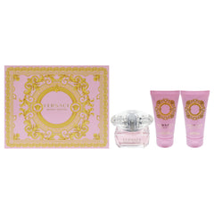 Versace Bright Crystal 3 Pc Gift Set-Thefragrancemart.com