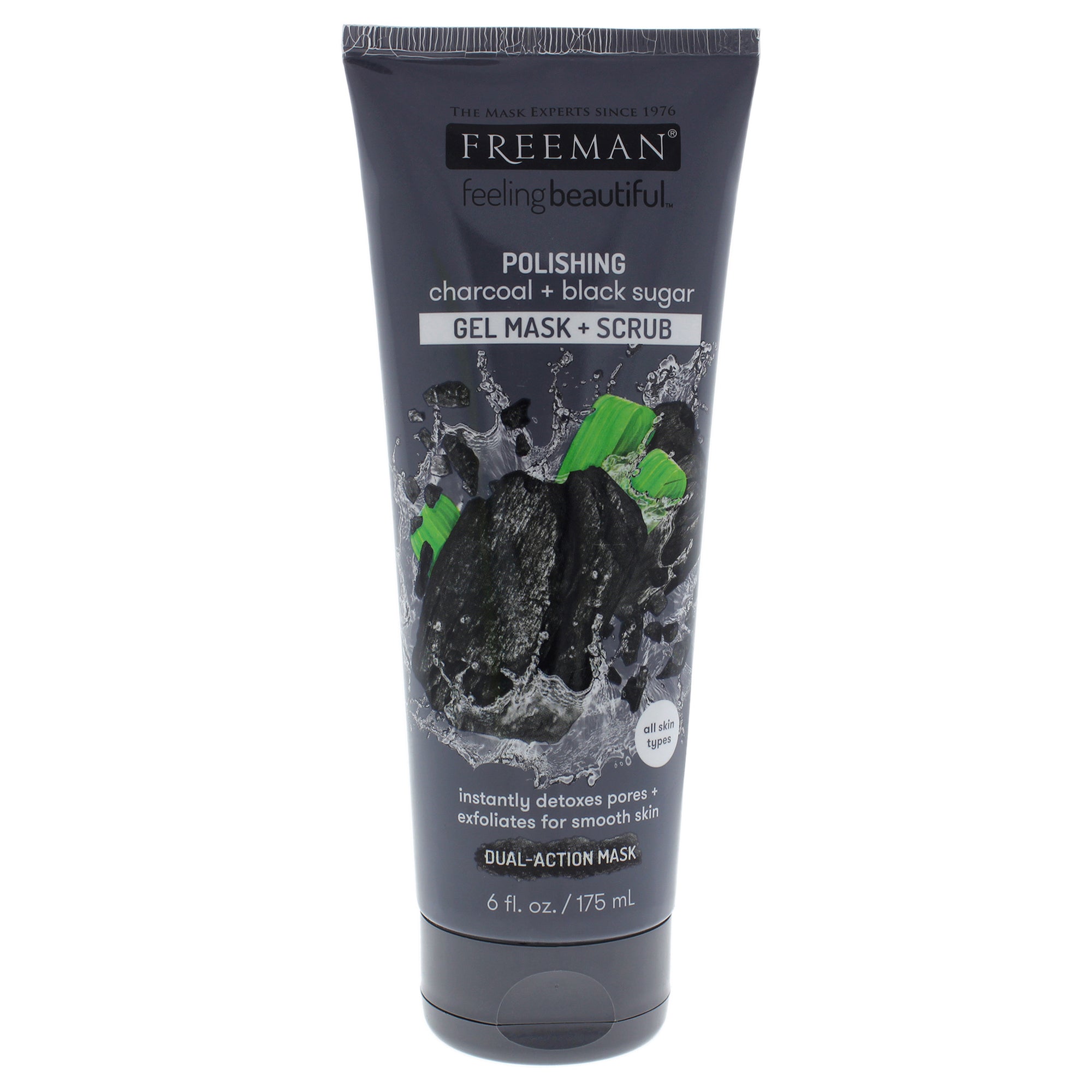 Freeman Polishing Charcoal Plus Black Sugar Gel Mask Plus Scrub -Thefragrancemart.com