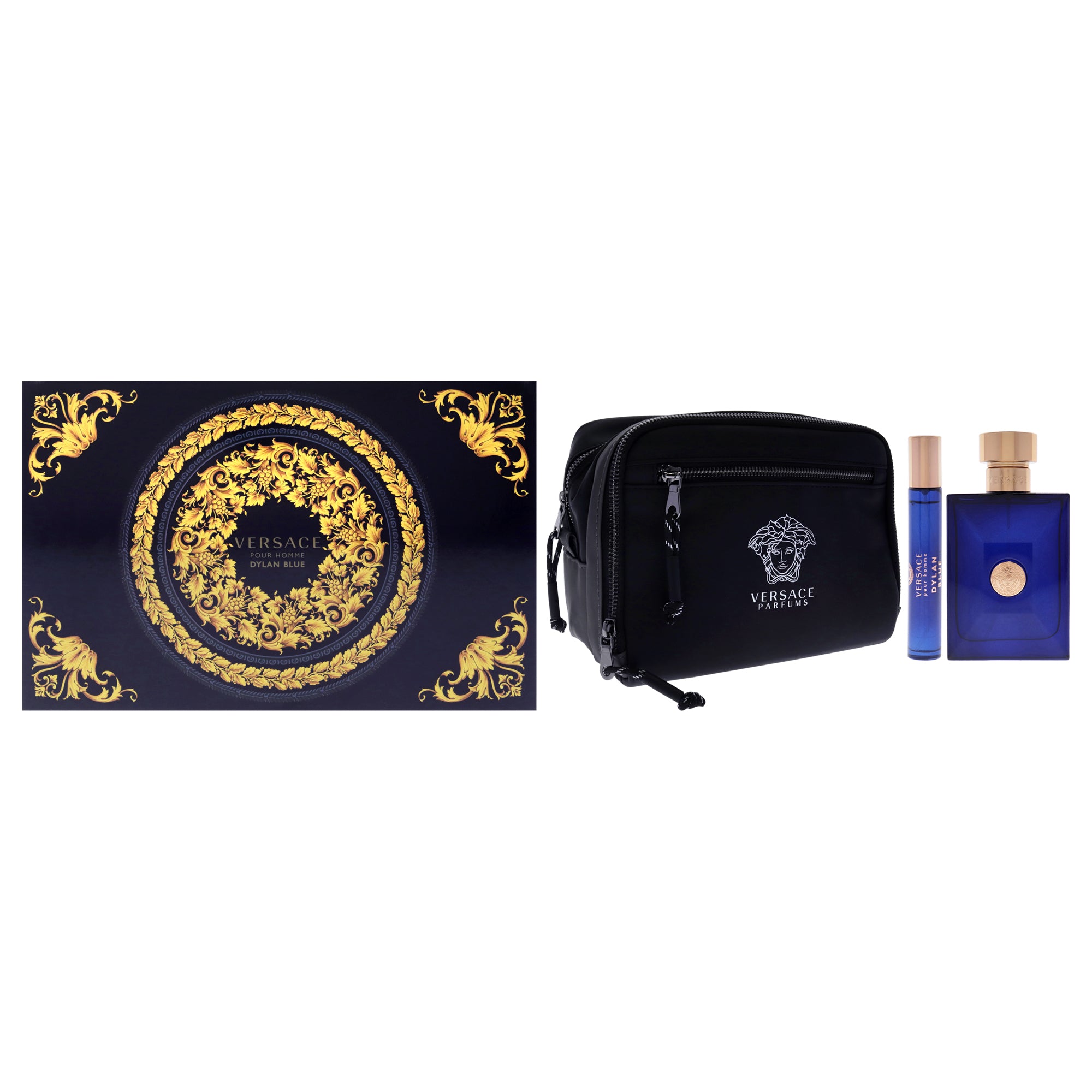 Versace Dylan Blue 3 Pc Gift Set-Thefragrancemart.com