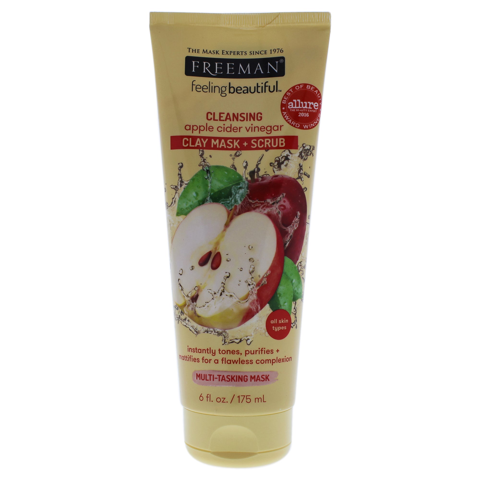 Freeman Feeling Beautiful Clay Mask Scrub Cleansing Apple Cider Vinegar -Thefragrancemart.com