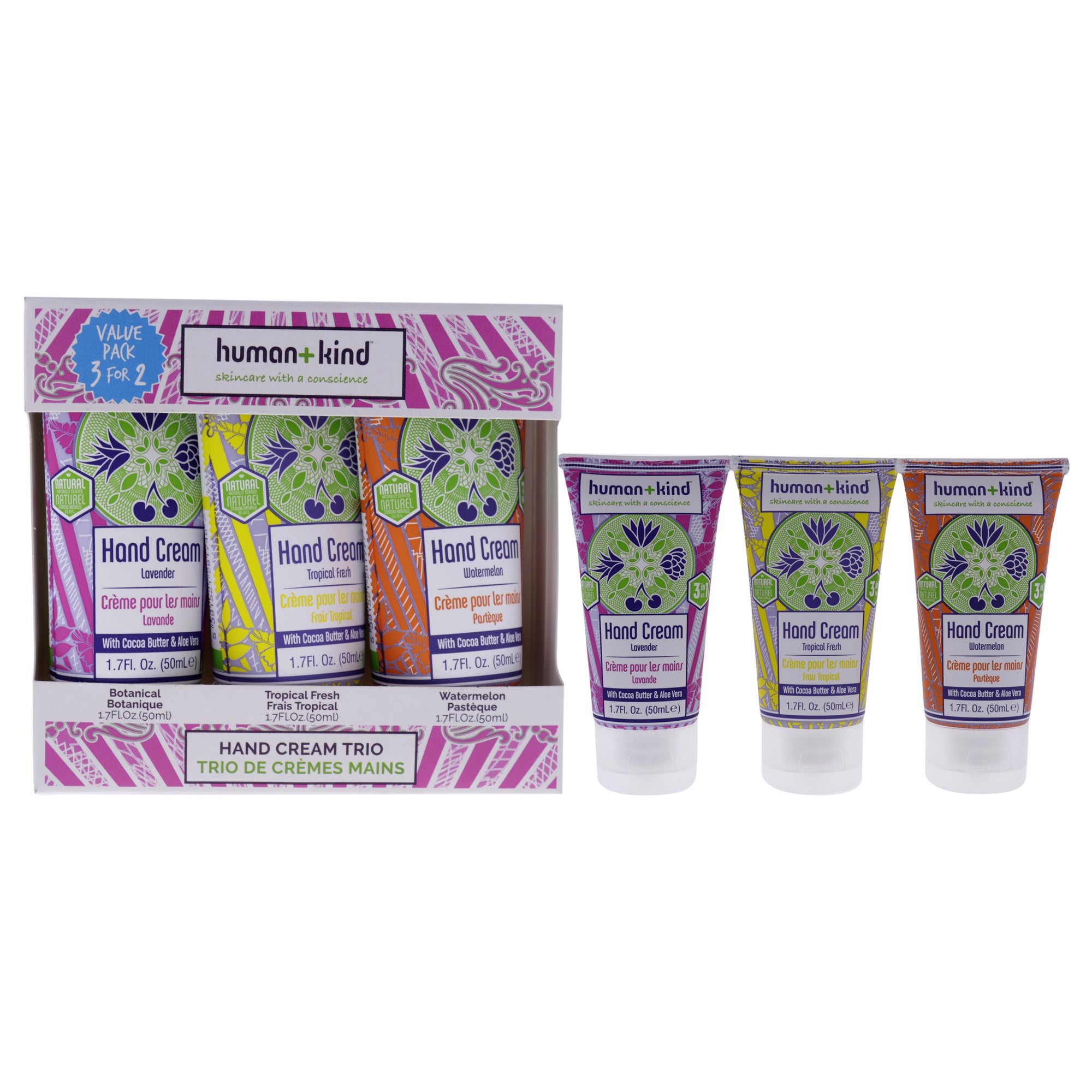 Human+Kind Hand Cream Trio -Thefragrancemart.com