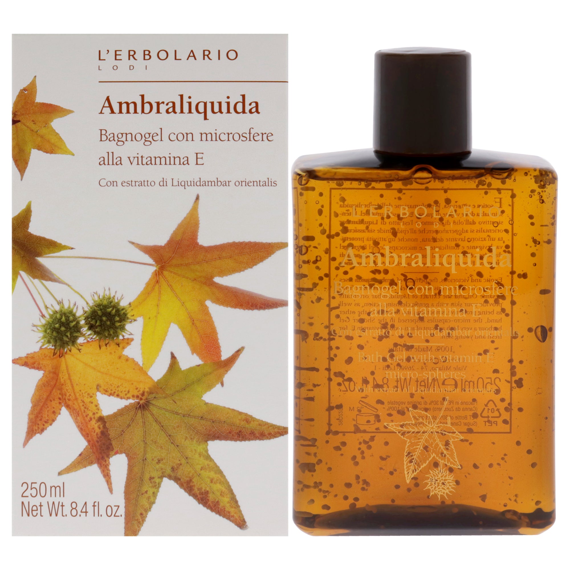 LErbolario Bath Gel with Vitamin E Micro-Spheres - Ambraliquida -Thefragrancemart.com