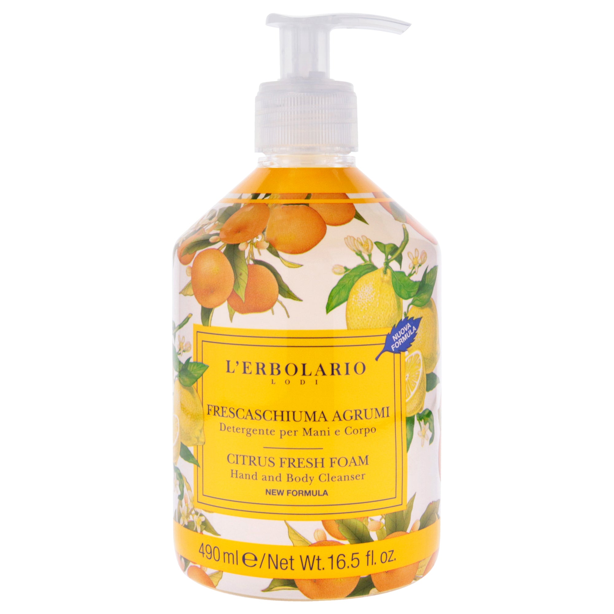 LErbolario Citrus Fresh Foam Hand and Body Cleanser -Thefragrancemart.com