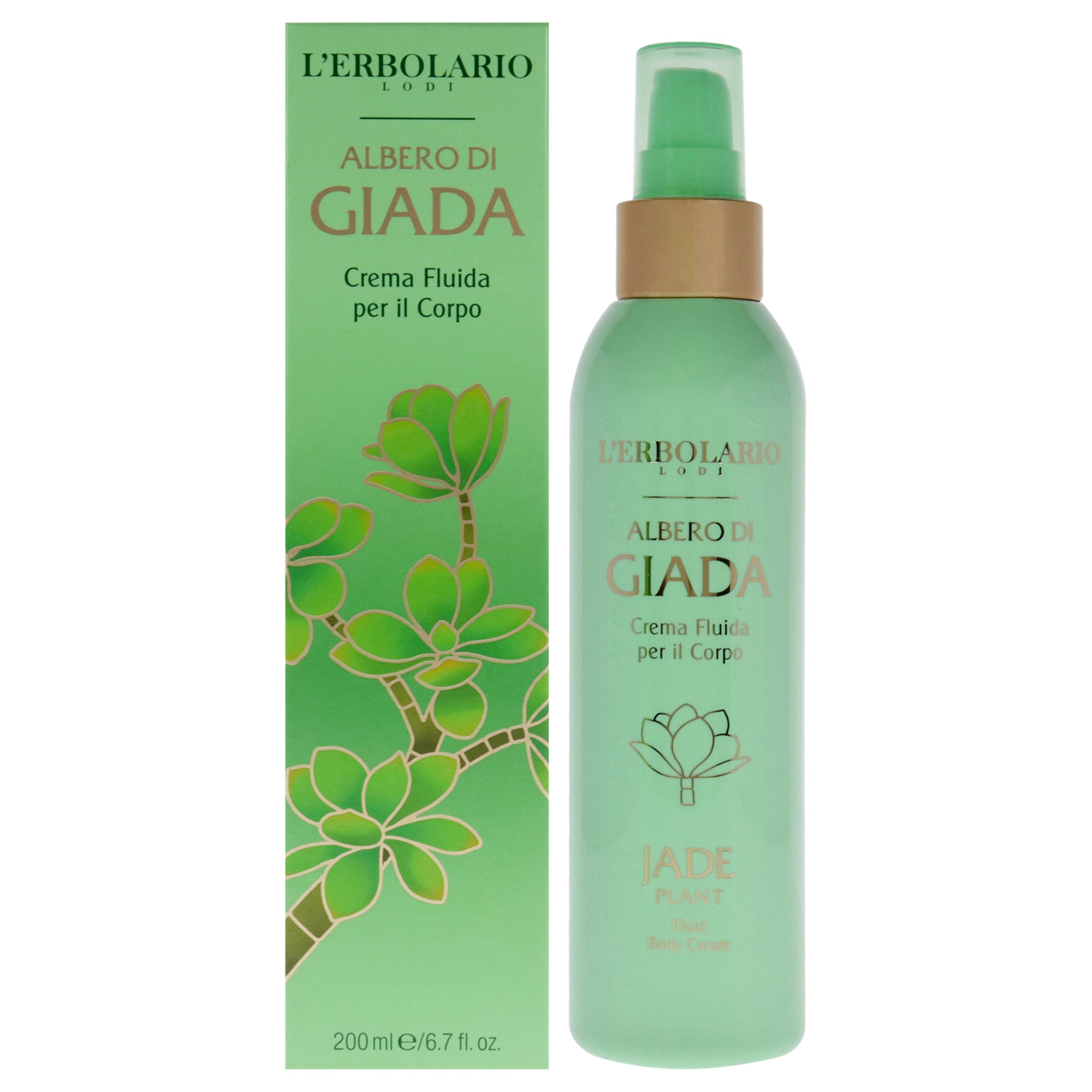 LErbolario Fluid Body Cream - Jade Plant -Thefragrancemart.com