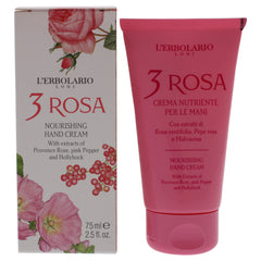 LErbolario 3 Rosa Nourishing Hand Cream -Thefragrancemart.com