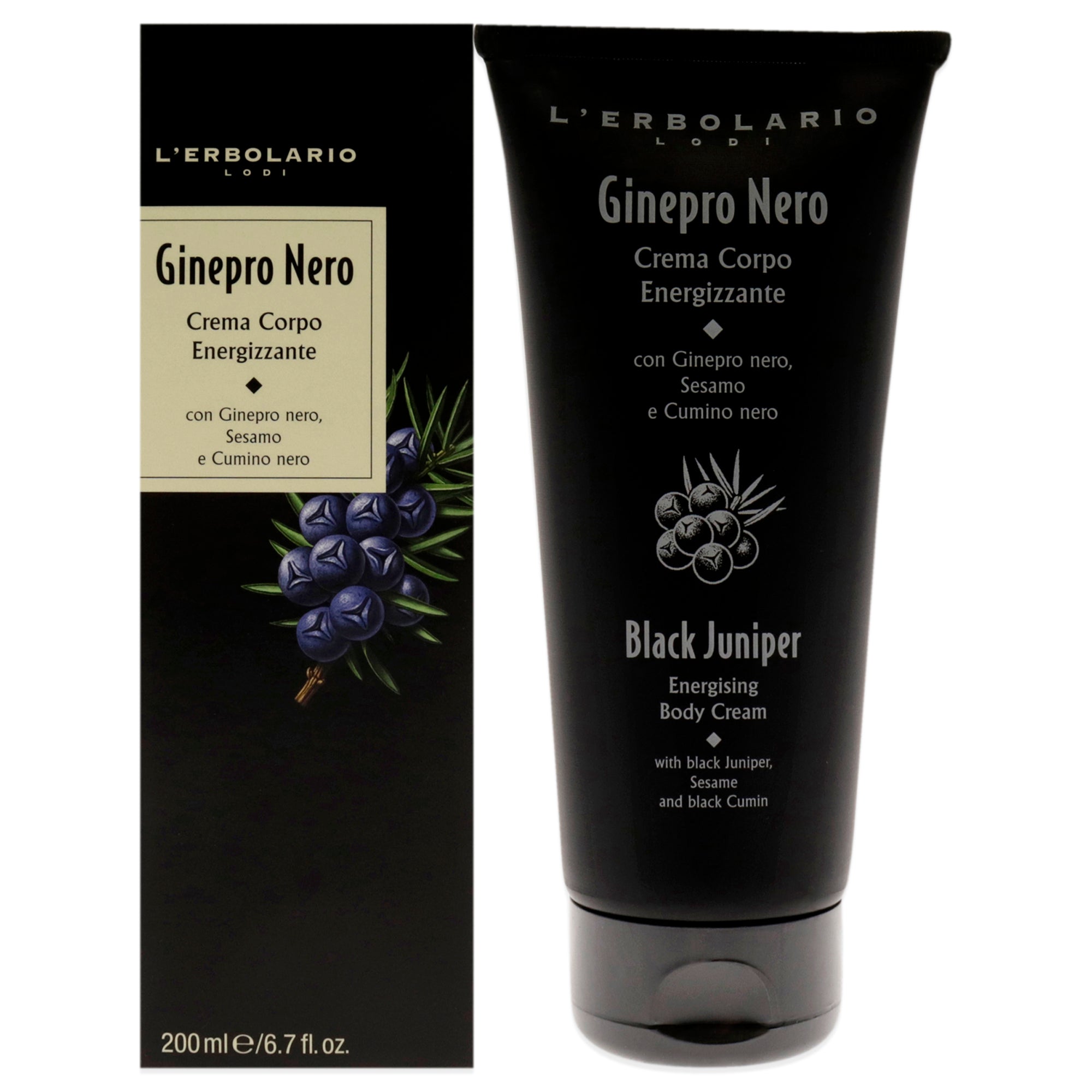 LErbolario Energising Body Cream - Black Juniper -Thefragrancemart.com