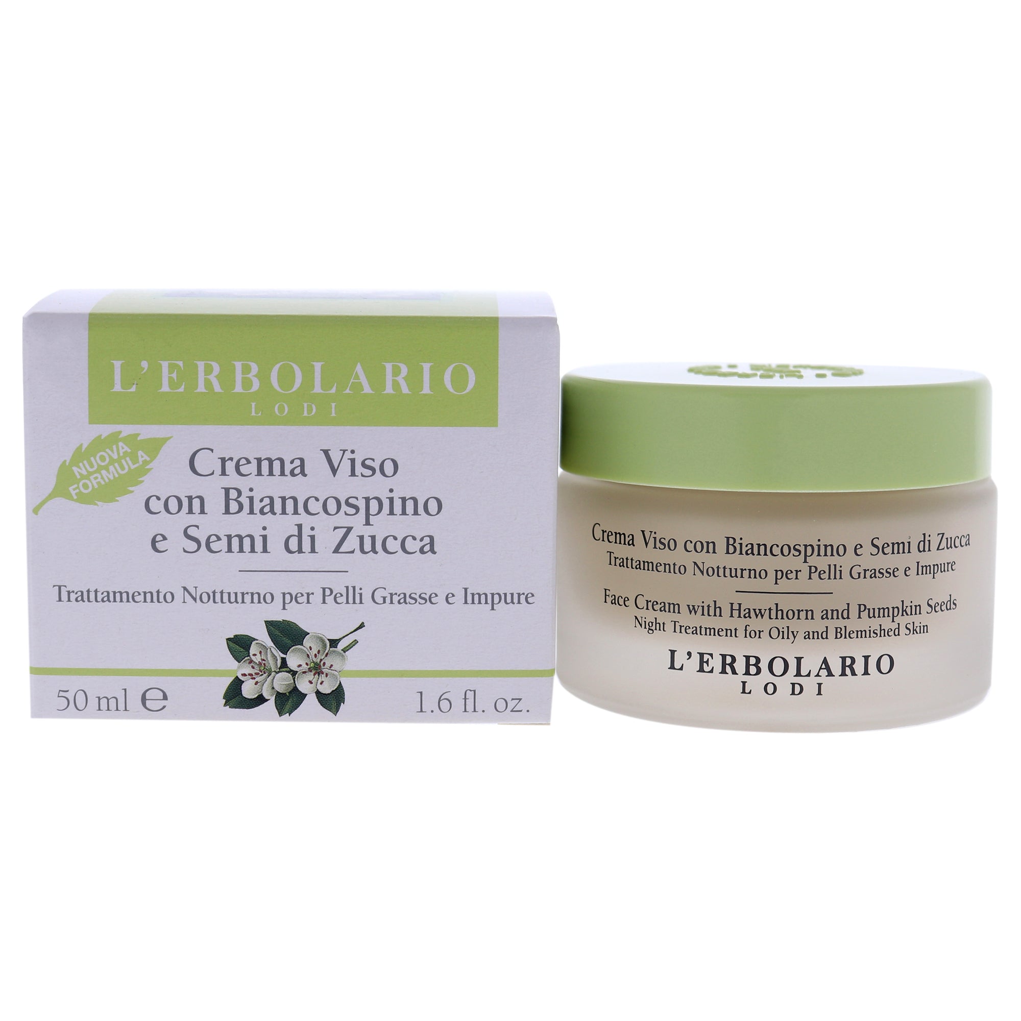 LErbolario Face Cream - Hawthorn and Pumpkin Seeds -Thefragrancemart.com