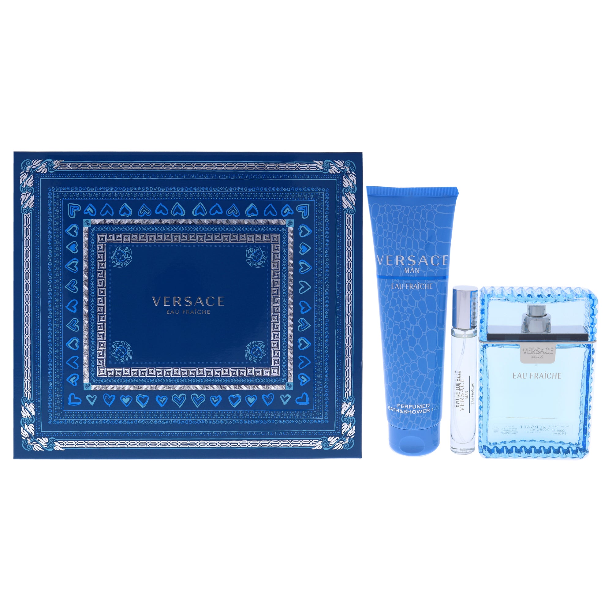Versace Man Eau Fraiche 3 Pc Gift Set-Thefragrancemart.com