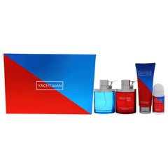Myrurgia Yacht Man Blue and Yacht Man Red 3 Pc Gift Set-Thefragrancemart.com