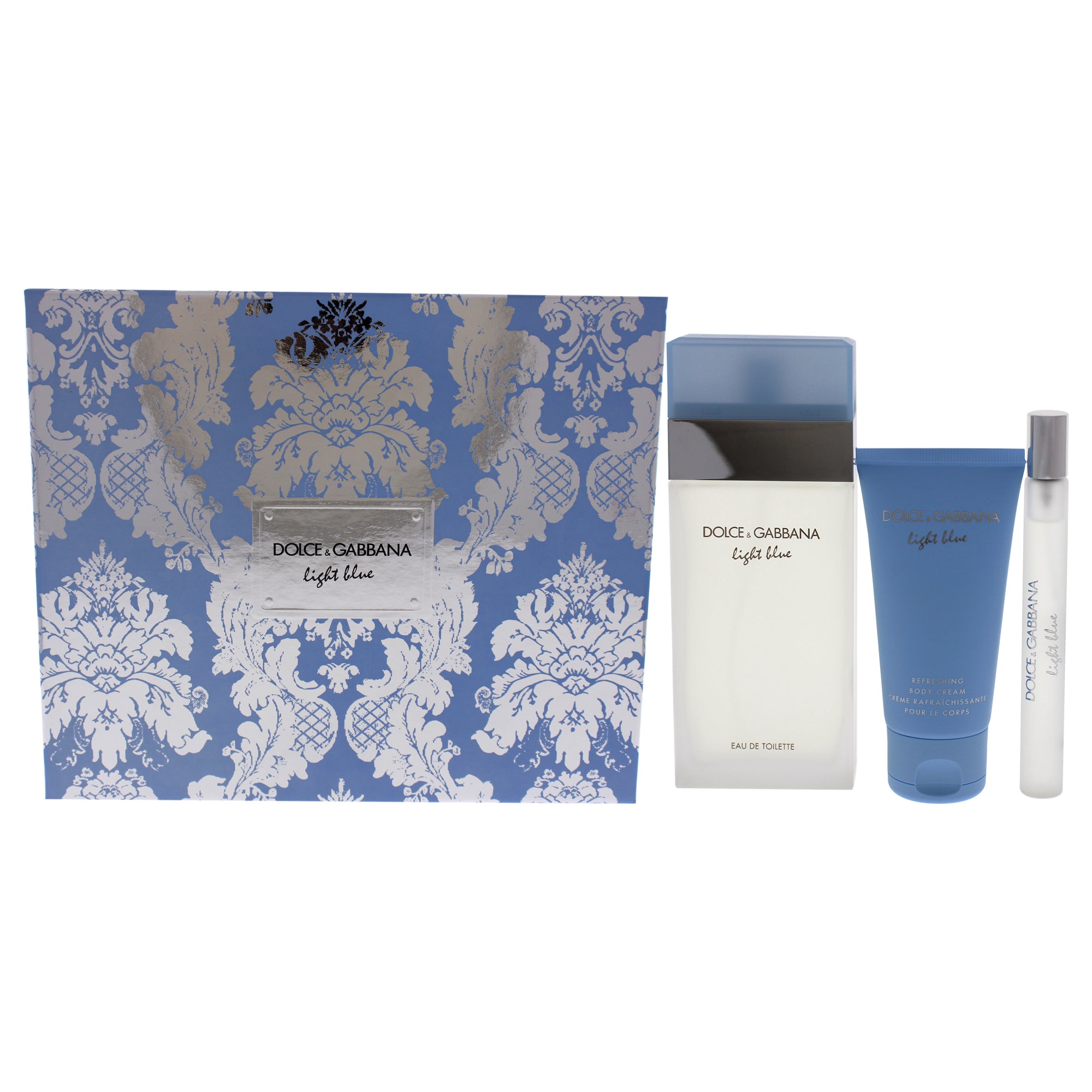 Dolce and Gabbana Light Blue 3 Pc Gift Set-Thefragrancemart.com