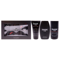 Guy Laroche Drakkar Noir 3 Pc Gift Set-Thefragrancemart.com