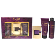 Guess Gold 3 Pc Gift Set-Thefragrancemart.com