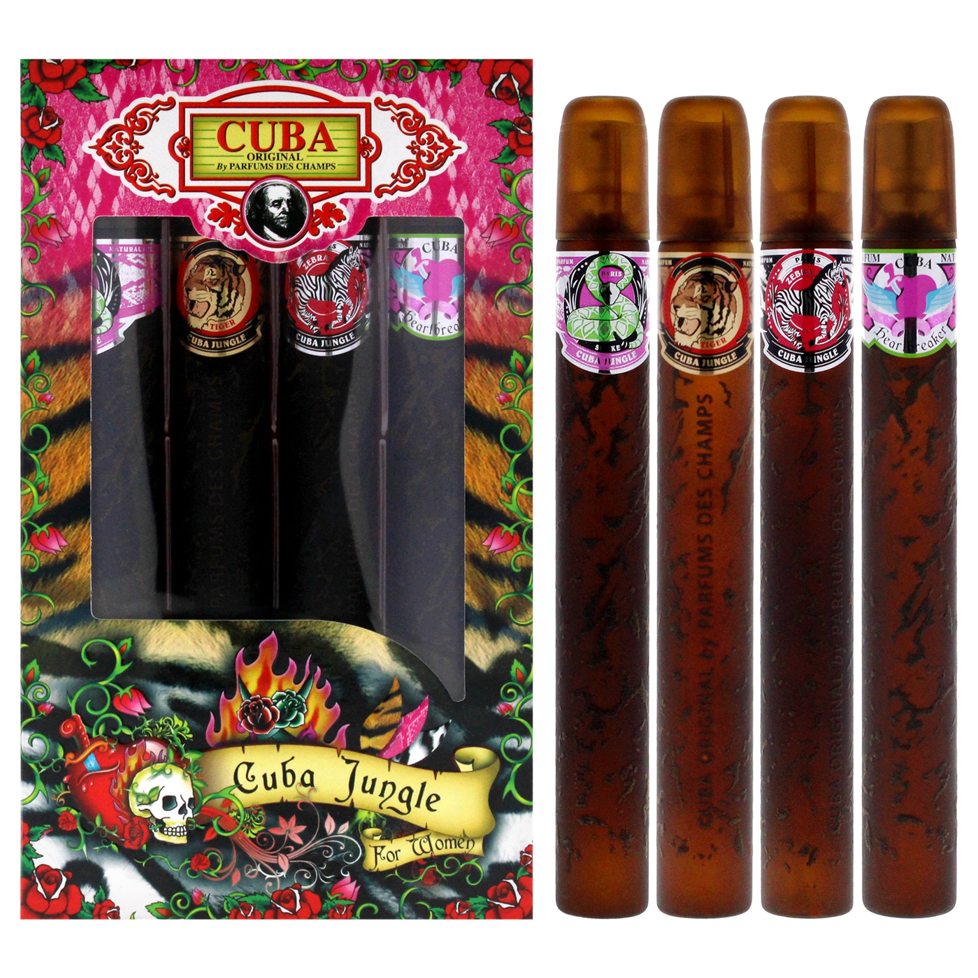 Cuba Jungle 4 Pc Gift Set-Thefragrancemart.com