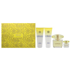 Versace Yellow Diamond 4 Pc Gift Set-Thefragrancemart.com