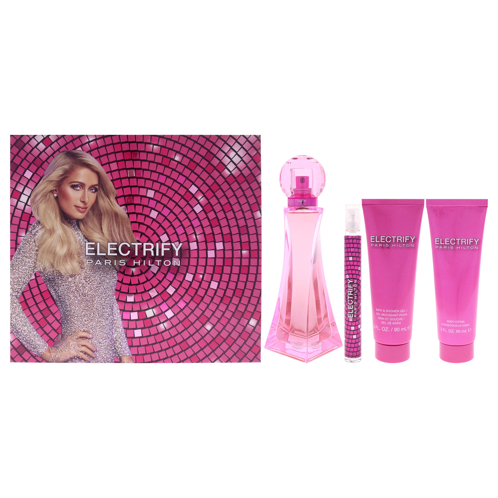 Paris Hilton Electrify 4 Pc Gift Set-Thefragrancemart.com