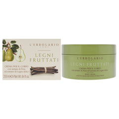 LErbolario Body Cream - Pear Nectar and Sweet Woods -Thefragrancemart.com