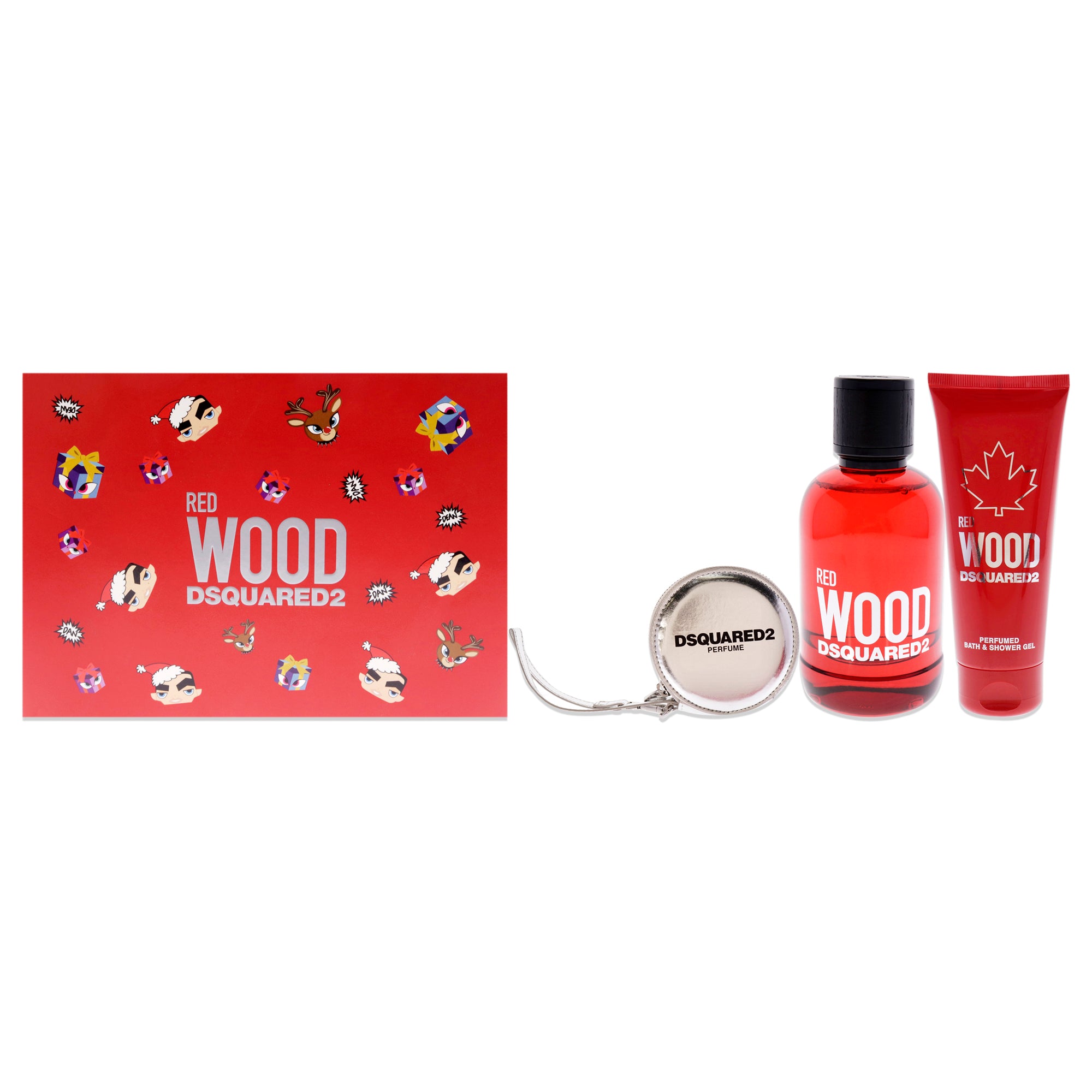 Dsquared2 Red Wood 3 Pc Gift Set-Thefragrancemart.com