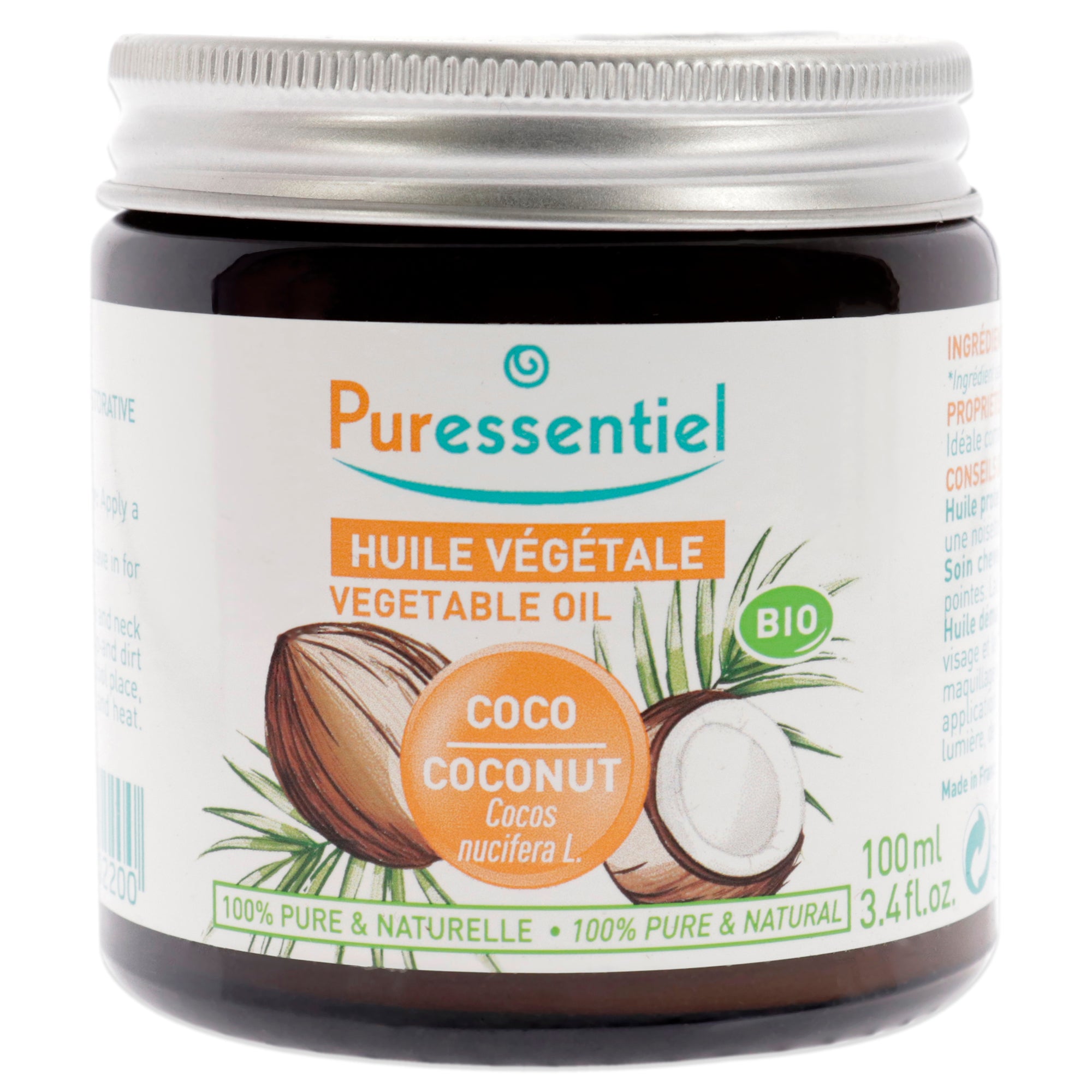 Puressentiel Organic Vegetable Oil - Coconut -Thefragrancemart.com