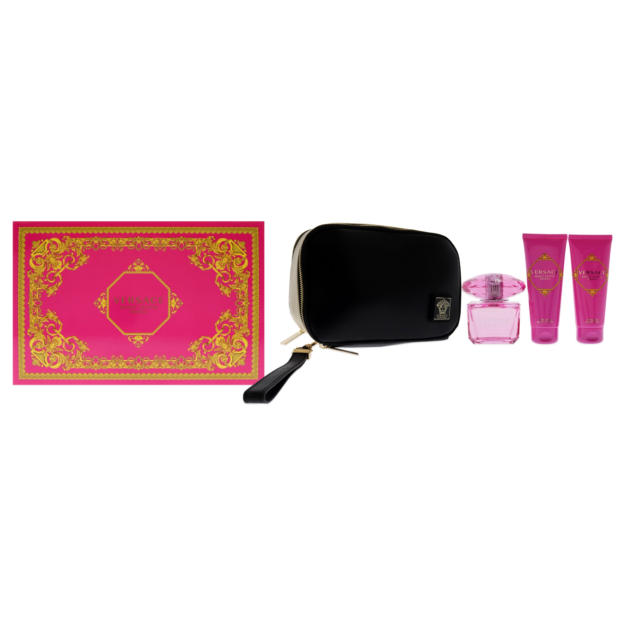 Versace Bright Crystal Absolu 4 Pc Gift Set-Thefragrancemart.com