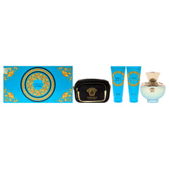 Versace Dylan Turquoise 4 Pc Gift Set-Thefragrancemart.com