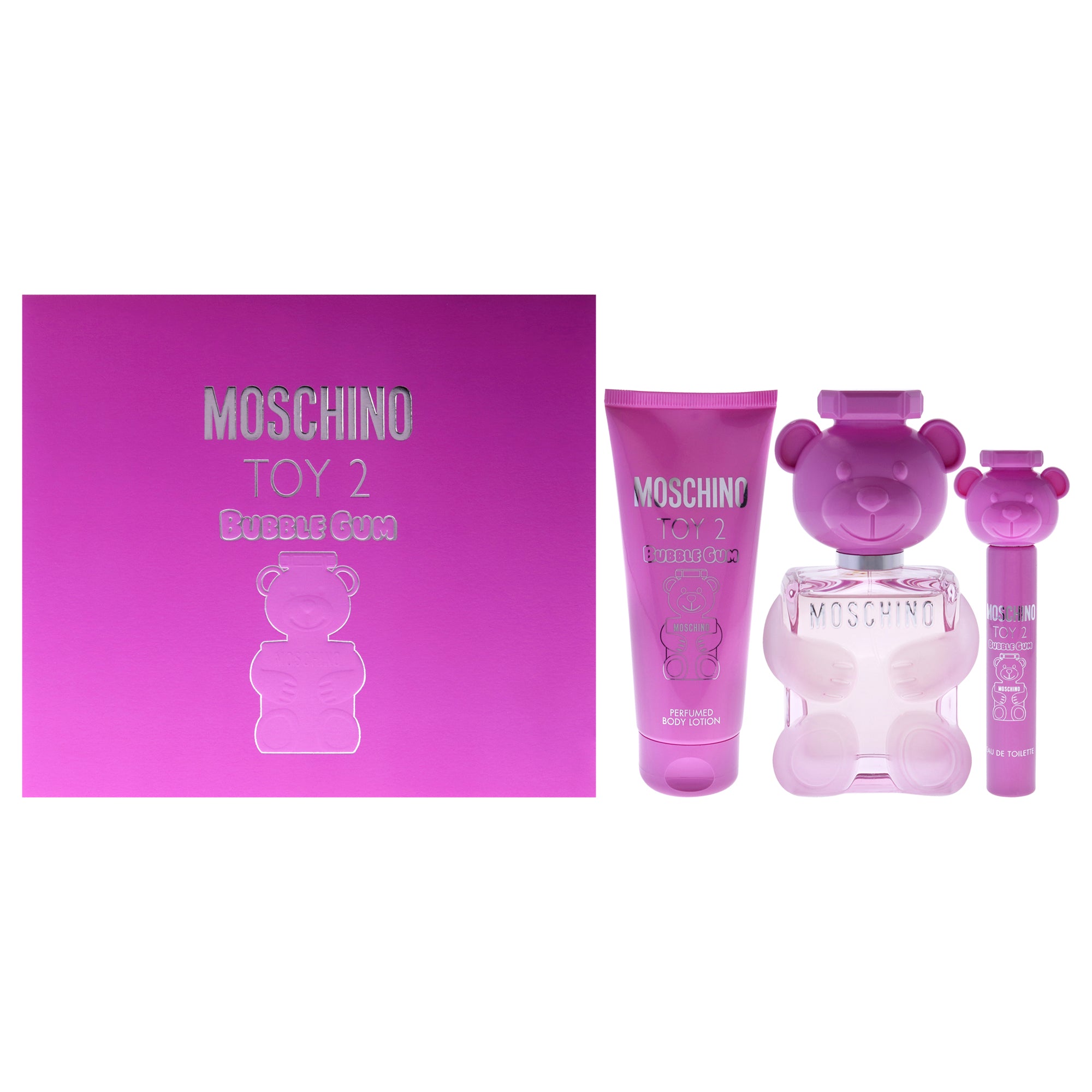 Moschino Toy 2 Bubble Gum 3 Pc Gift Set-Thefragrancemart.com