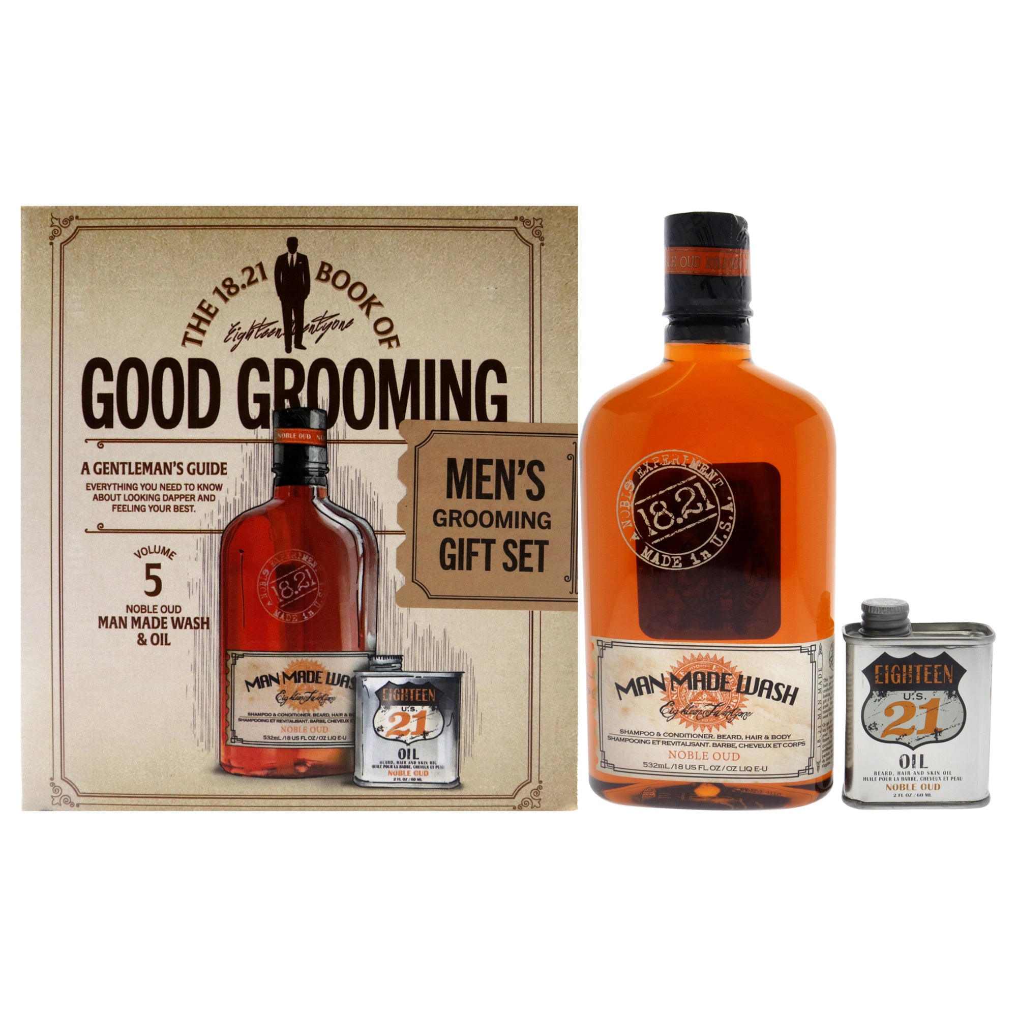 18.21 Man Made Book of Good Grooming Volume 5 Set - Noble Oud -Thefragrancemart.com