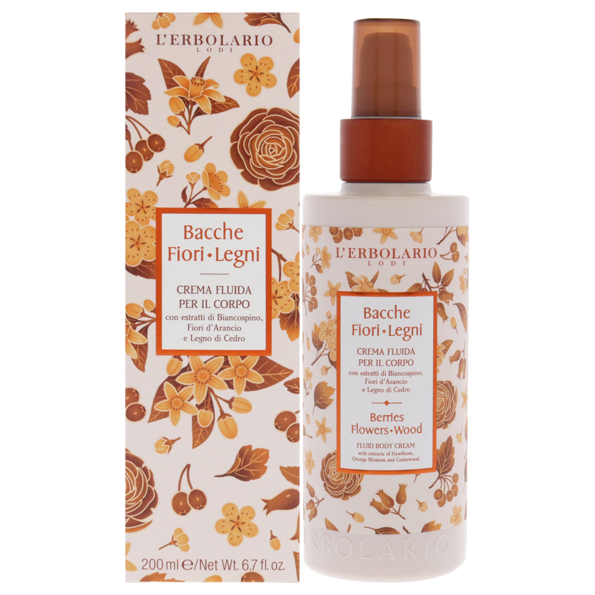 LErbolario Fluid Body Cream - Berries Flowers Wood -Thefragrancemart.com