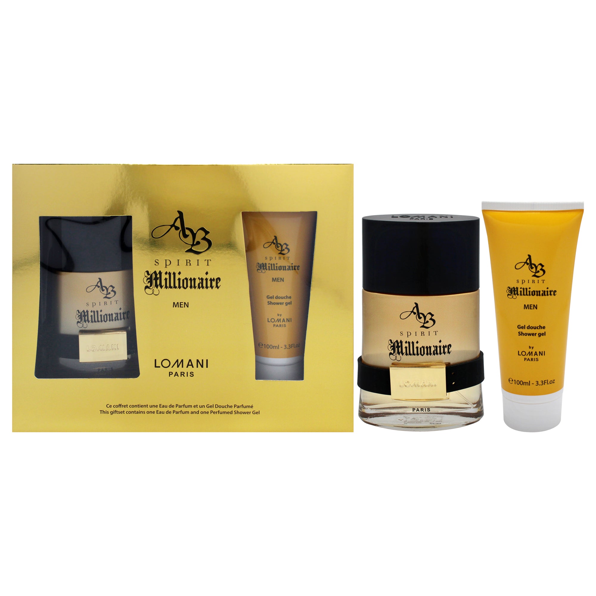 Lomani AB Spirit Millionaire 2 Pc Gift Set-Thefragrancemart.com