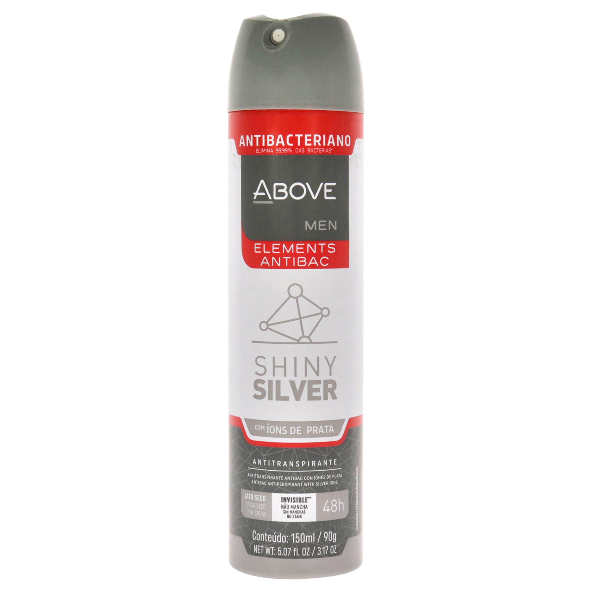 Above 48 Hours Elements Antibac Antiperspirant Deodorant - Shine Silver -Thefragrancemart.com