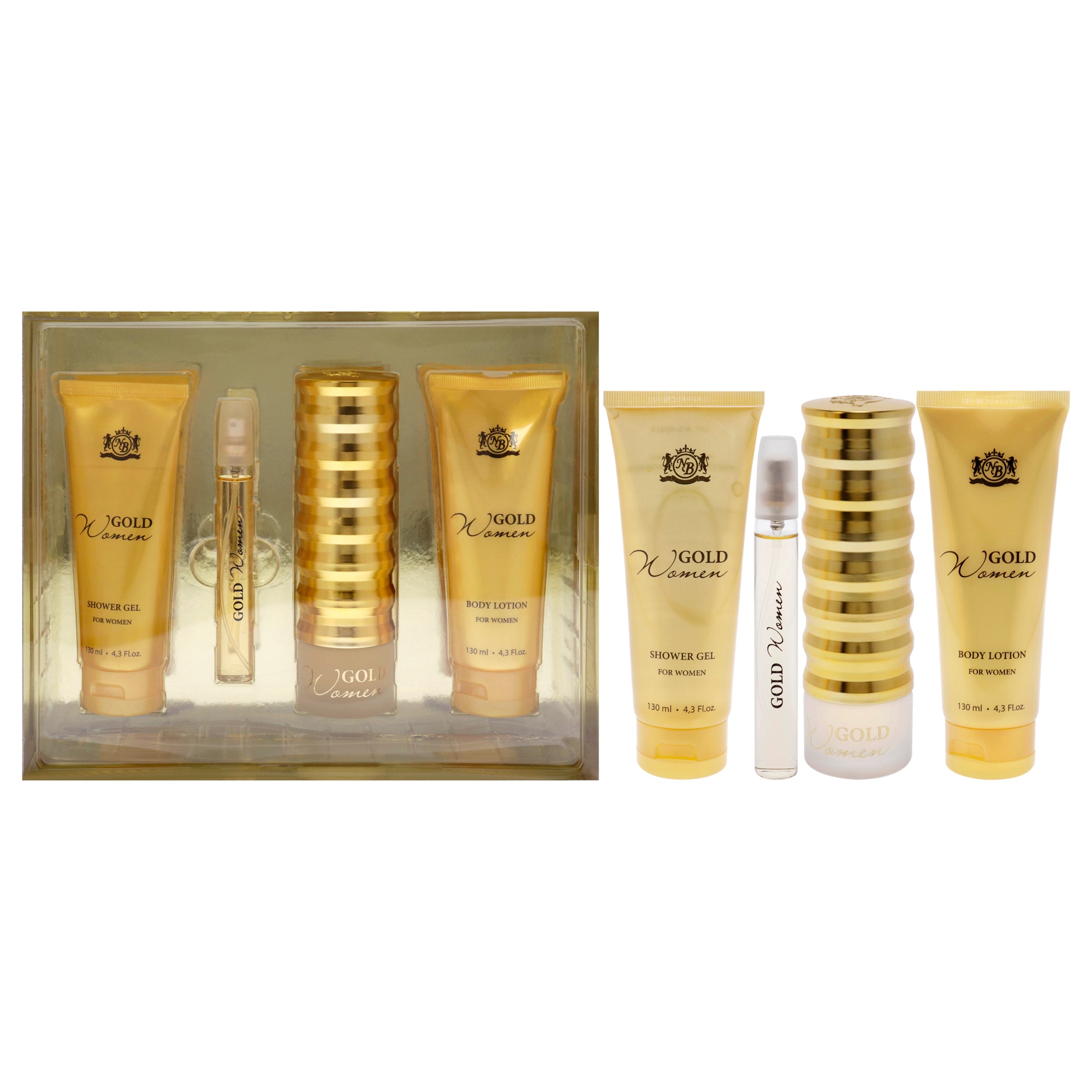 New Brand Gold 4 Pc Gift Set-Thefragrancemart.com