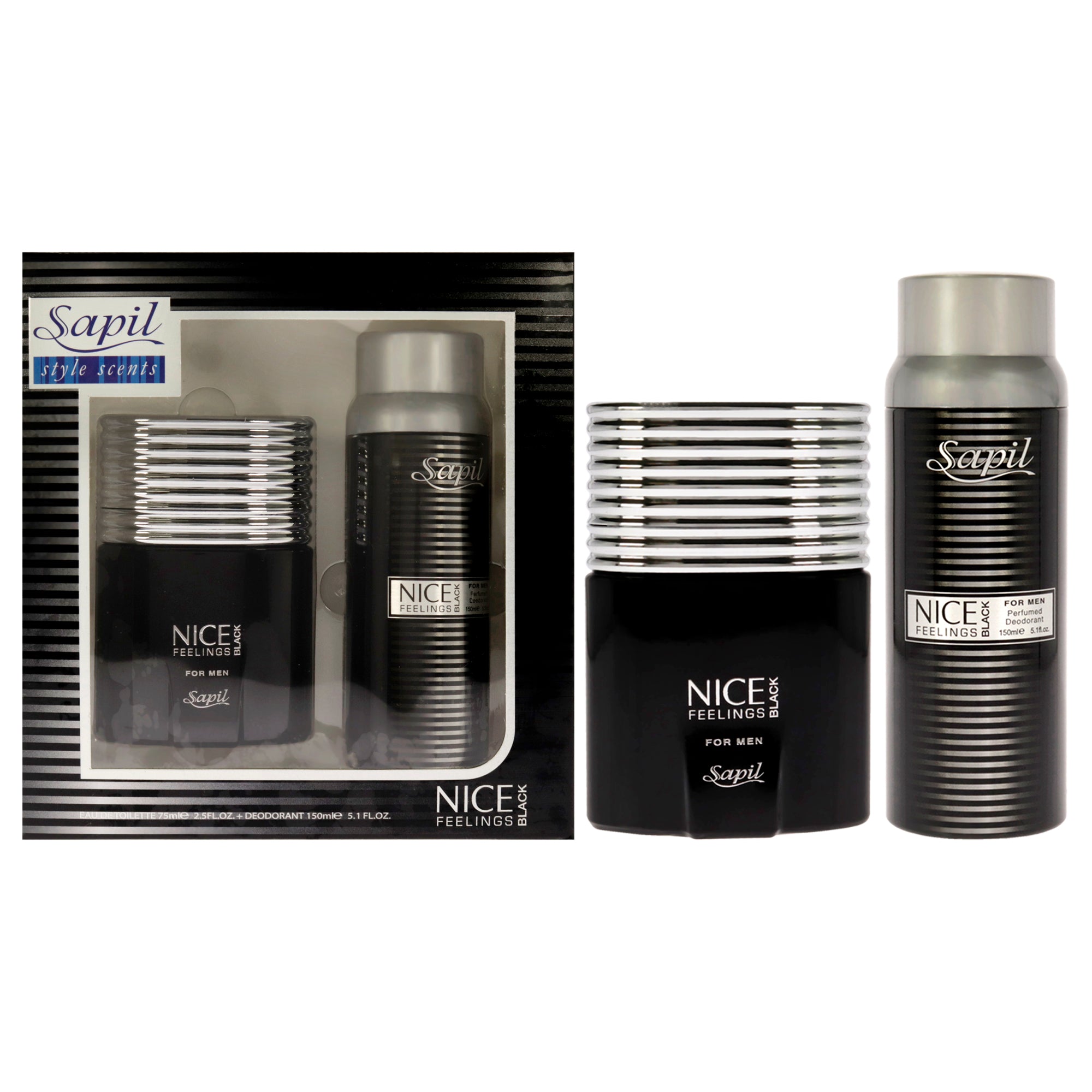 Sapil Nice Feeling Black 2 Pc Gift Set-Thefragrancemart.com