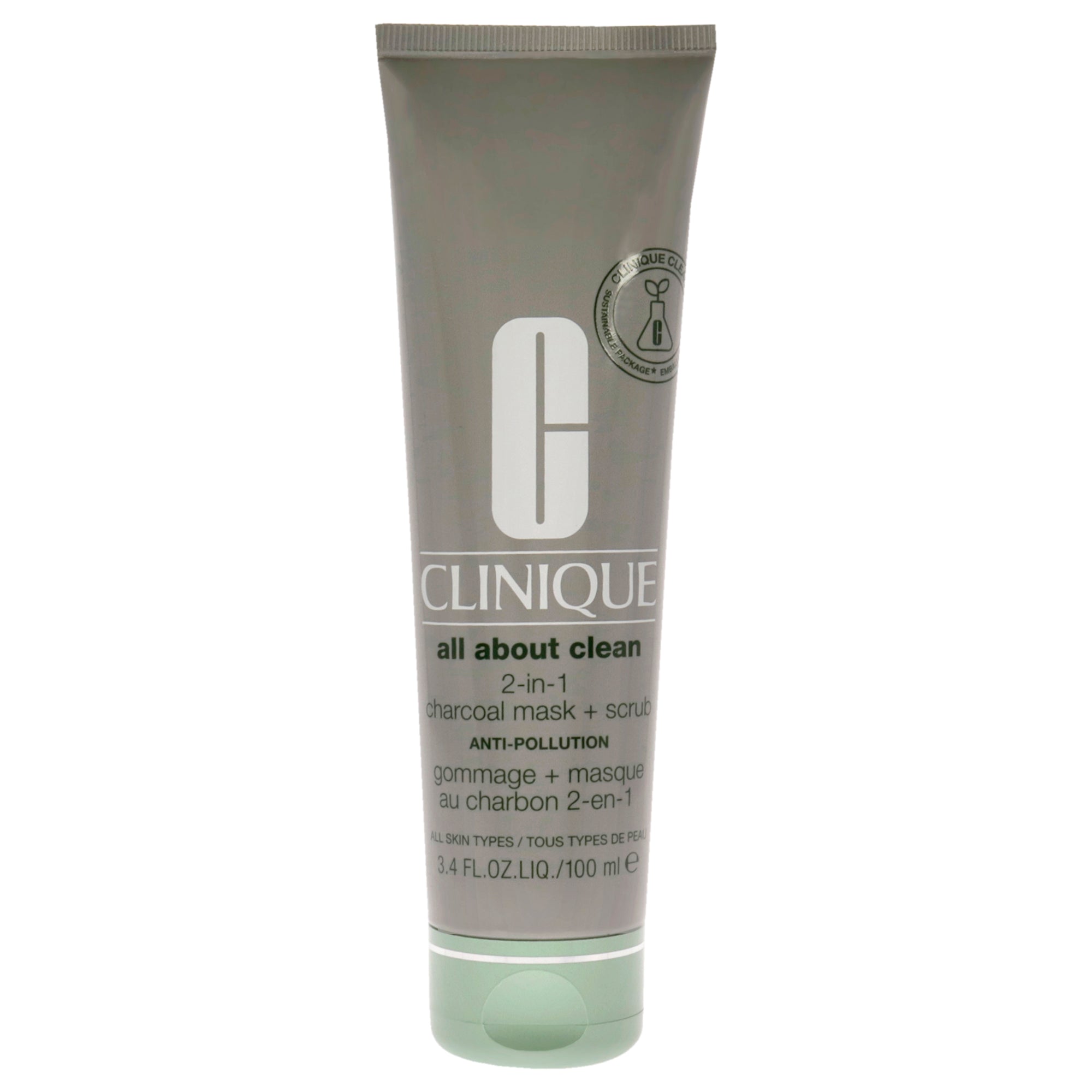 Clinique All About Clean 2-In-1 Charcoal Mask Plus Scrub -Thefragrancemart.com