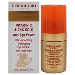 LErbolario Vitamin C and 24K Gold Ultra Smoothing Defatiguing Eye Contour -Thefragrancemart.com