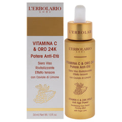 LErbolario Vitamin C and 24K Gold Anti Age Power Revitalising Face Serum -Thefragrancemart.com