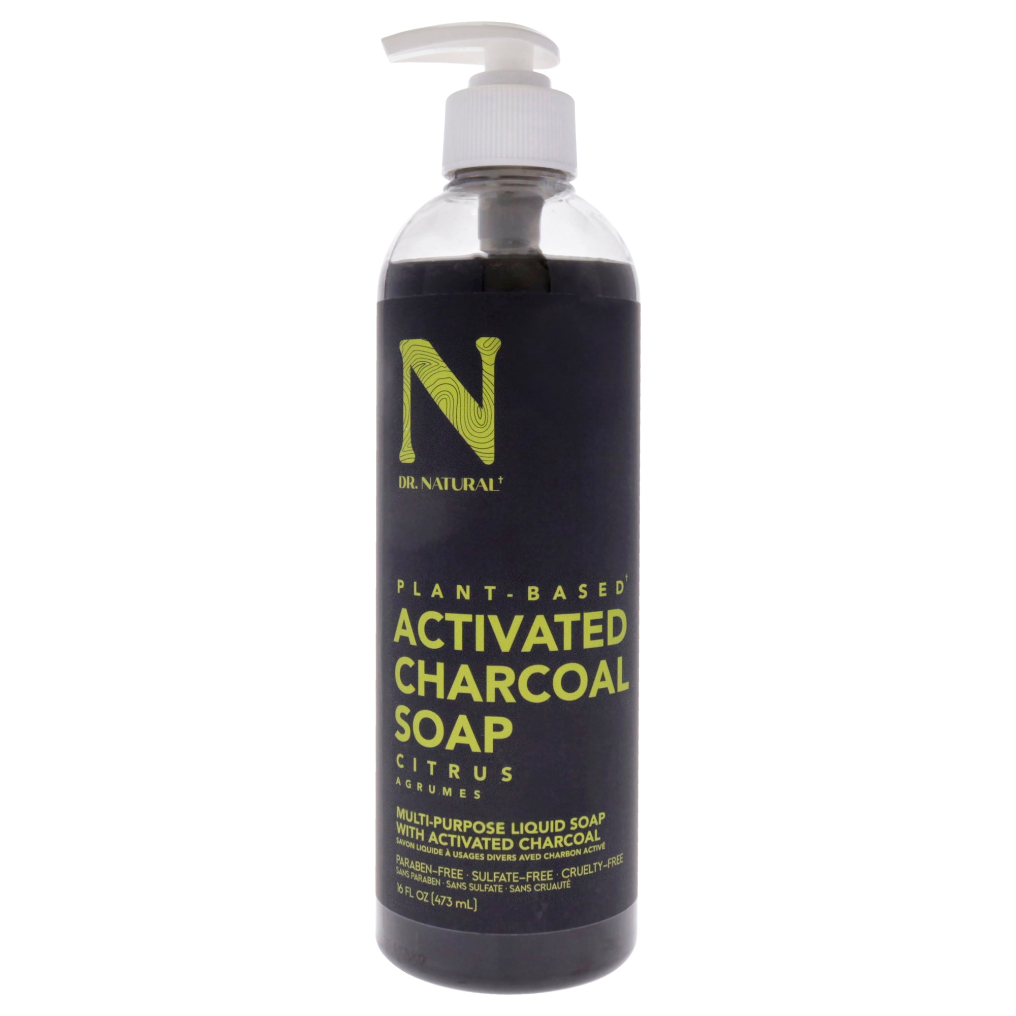 Dr. Natural Activated Charcoal Liquid Soap - Citrus -Thefragrancemart.com
