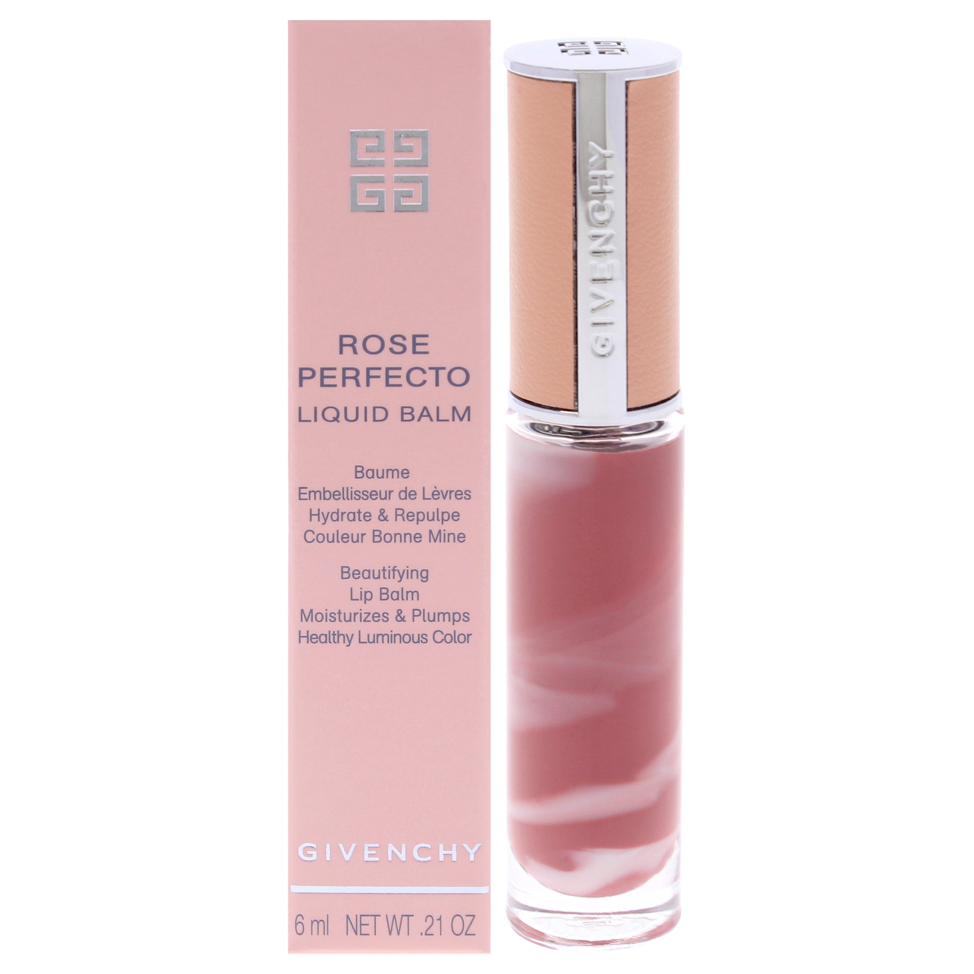 Givenchy Rose Perfecto Tinted Liquid Lip Balm - 210 Pink Nude -Thefragrancemart.com