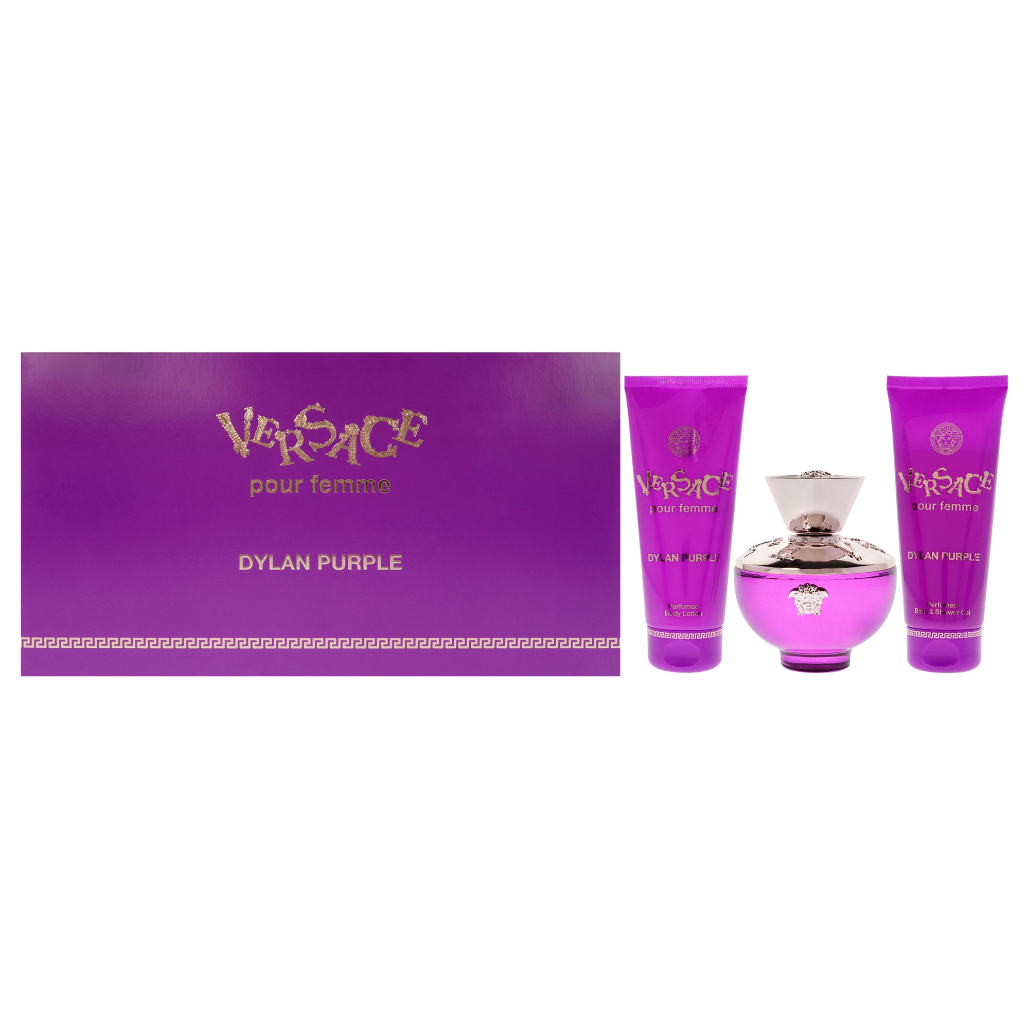 Versace Dylan Purple 4 Pc Gift Set-Thefragrancemart.com