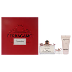 Salvatore Ferragamo Signorina 3 Pc Gift Set-Thefragrancemart.com