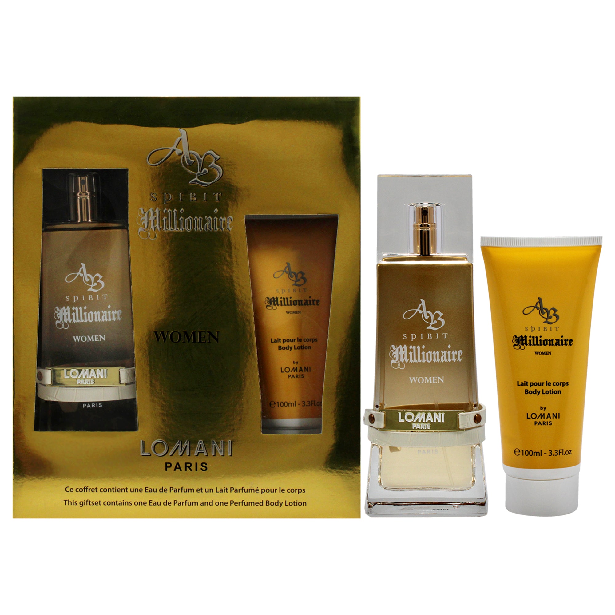 Lomani AB Spirit Millionaire 2 Pc Gift Set-Thefragrancemart.com