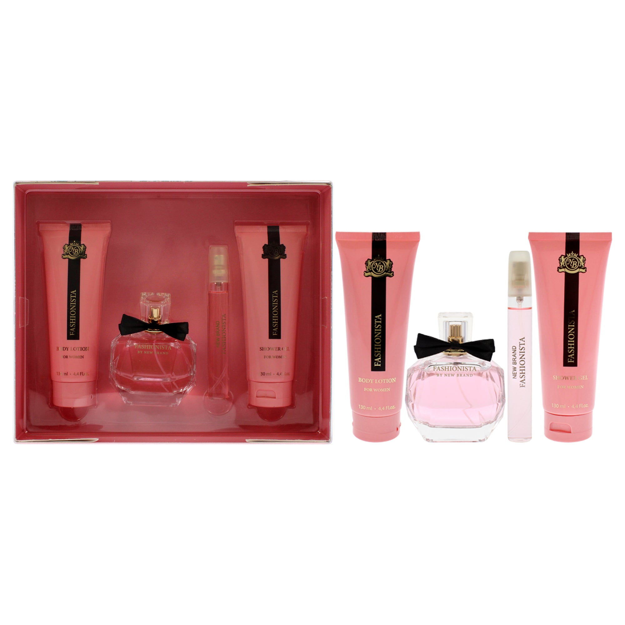 New Brand Prestige Fashionista 4 Pc Gift Set-Thefragrancemart.com