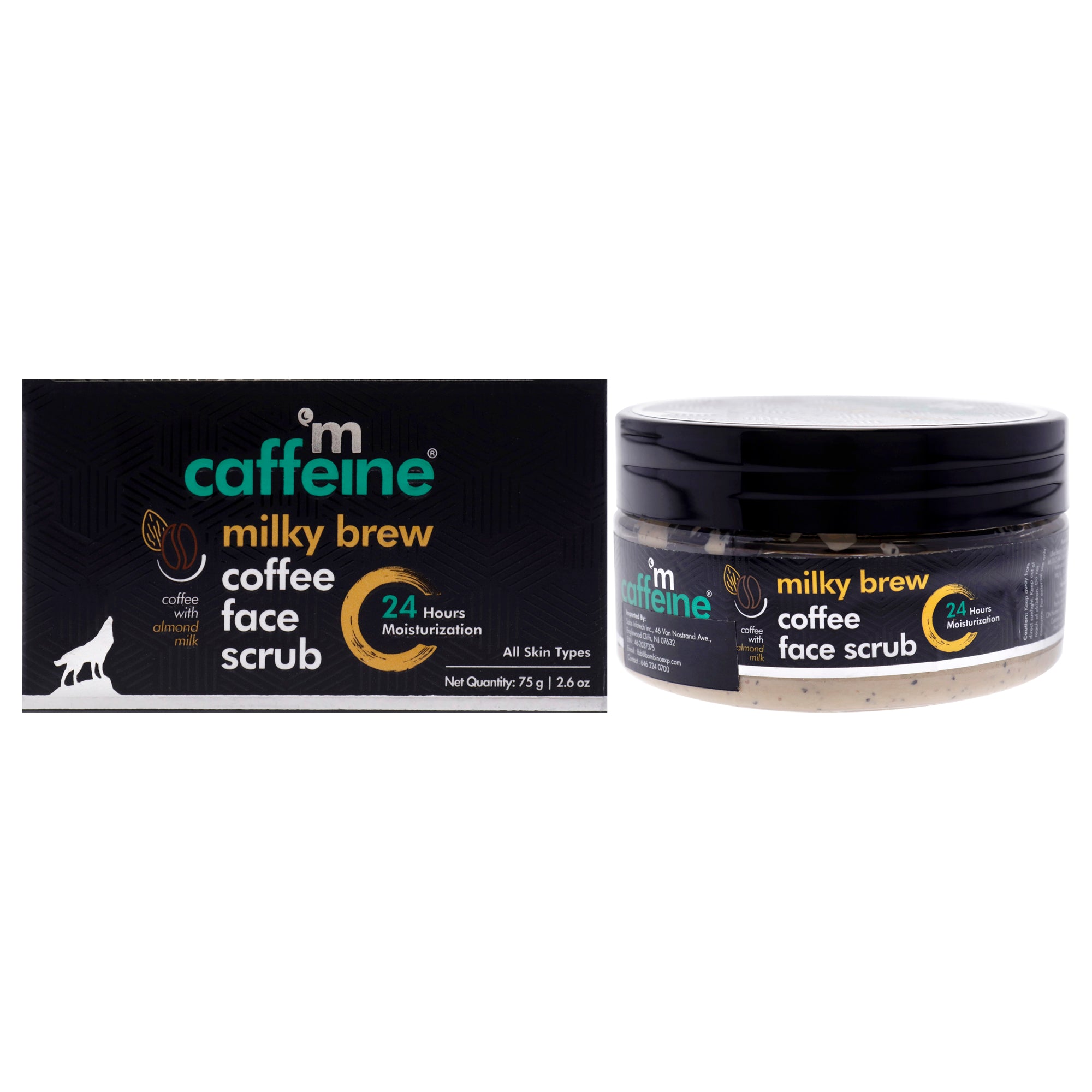 mCaffeine Milky Brew Coffee Face Scrub - Almond Milk - All Skin Types -Thefragrancemart.com
