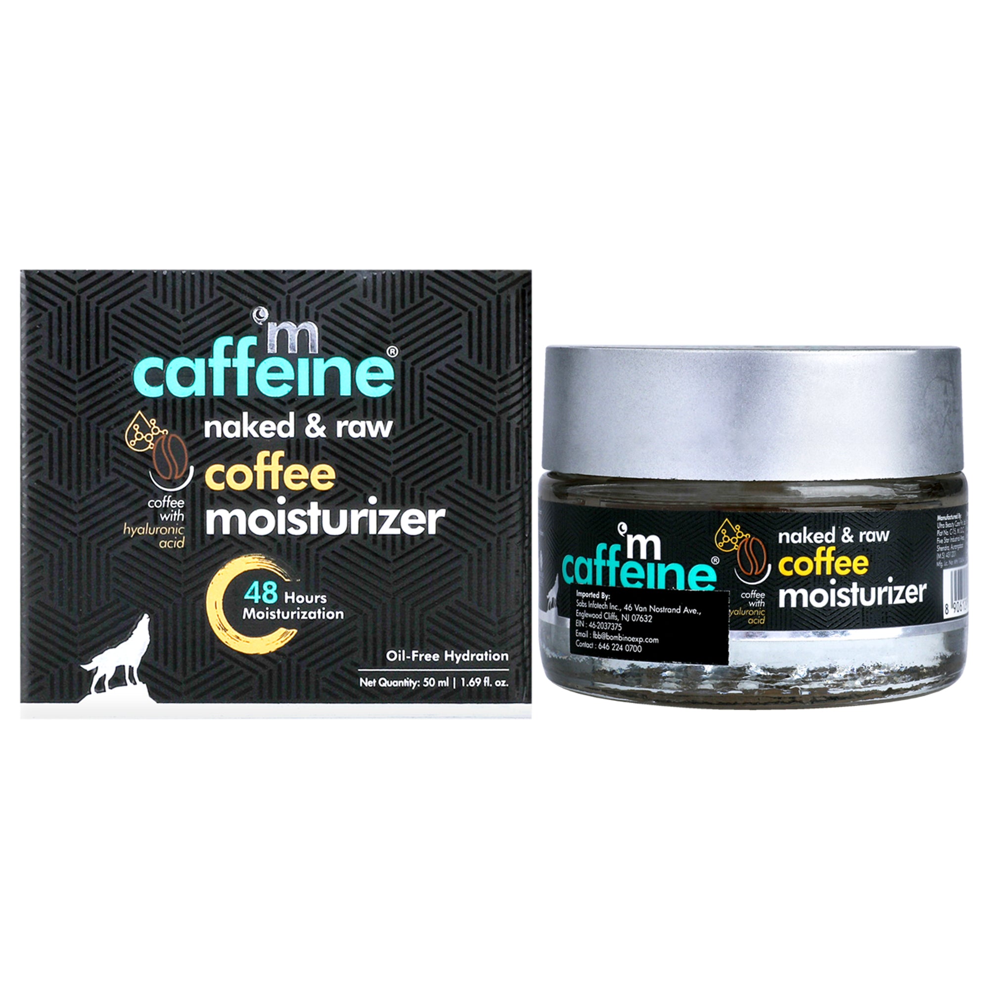 mCaffeine Naked and Raw Coffee Moisturizer - Hyaluronic Acid - Oil Free Hydration -Thefragrancemart.com